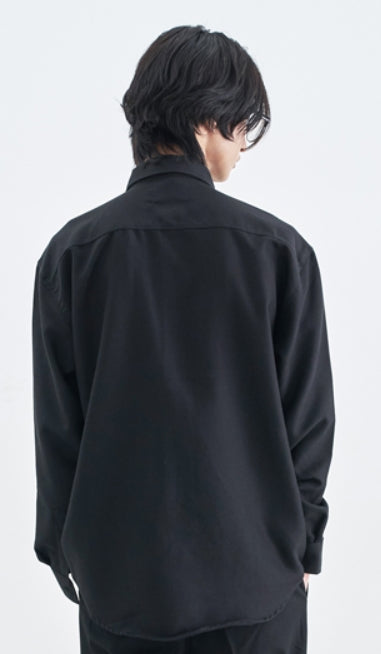 SSY(エスエスワイ)   VERTICAL TIP BASIC SHIRT RELAXED FIT BLACK