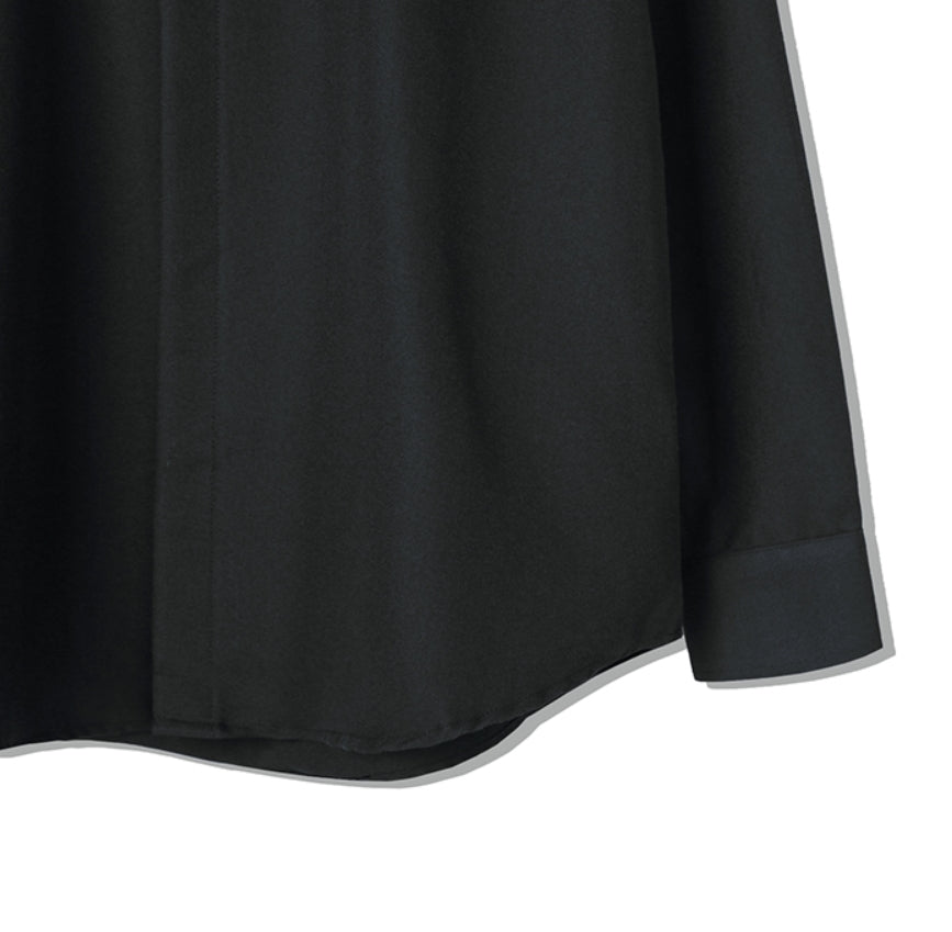 SSY(エスエスワイ)   VERTICAL TIP BASIC SHIRT RELAXED FIT BLACK