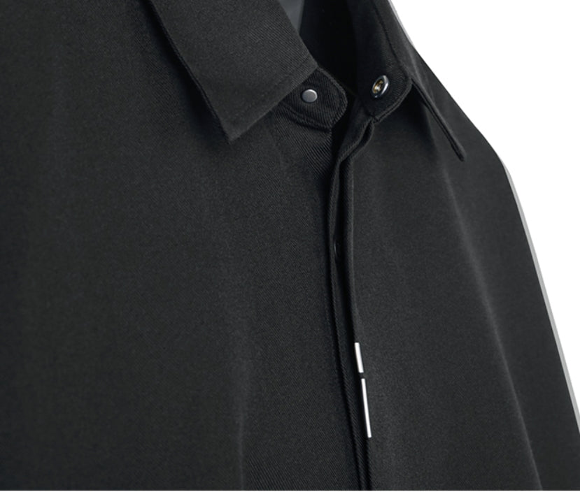 SSY(エスエスワイ)   VERTICAL TIP BASIC SHIRT RELAXED FIT BLACK