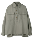 SSY(エスエスワイ) HALF OPEN CROP TIP SHIRT BEIGE