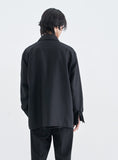 SSY(エスエスワイ) HALF OPEN CROP TIP SHIRT BLACK