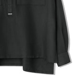 SSY(エスエスワイ) HALF OPEN CROP TIP SHIRT BLACK