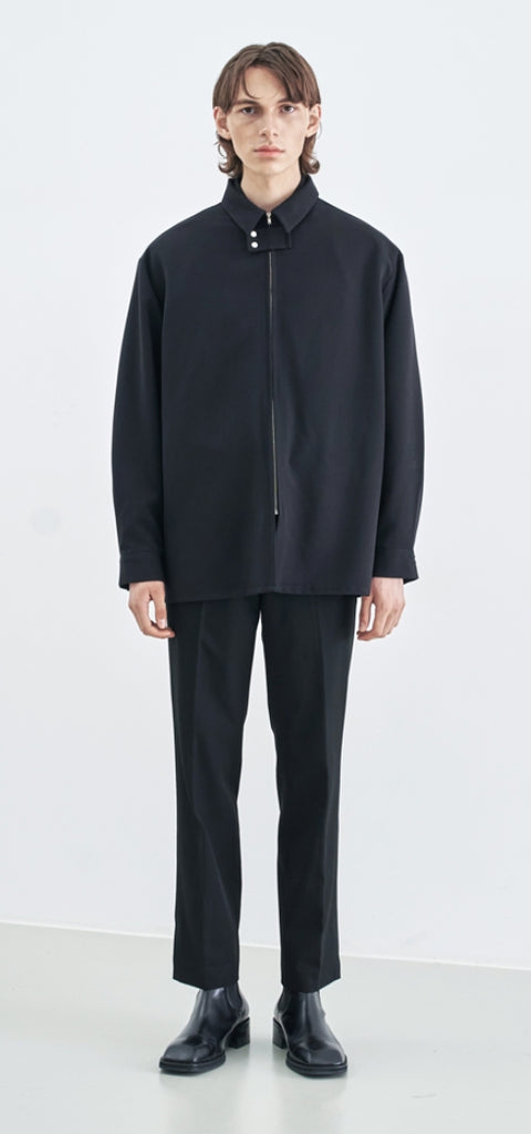 SSY(エスエスワイ) ZIPPER UP NECK BLOCK SHIRT JACKET