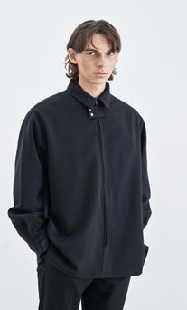 SSY(エスエスワイ) ZIPPER UP NECK BLOCK SHIRT JACKET
