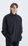 SSY(エスエスワイ) ZIPPER UP NECK BLOCK SHIRT JACKET