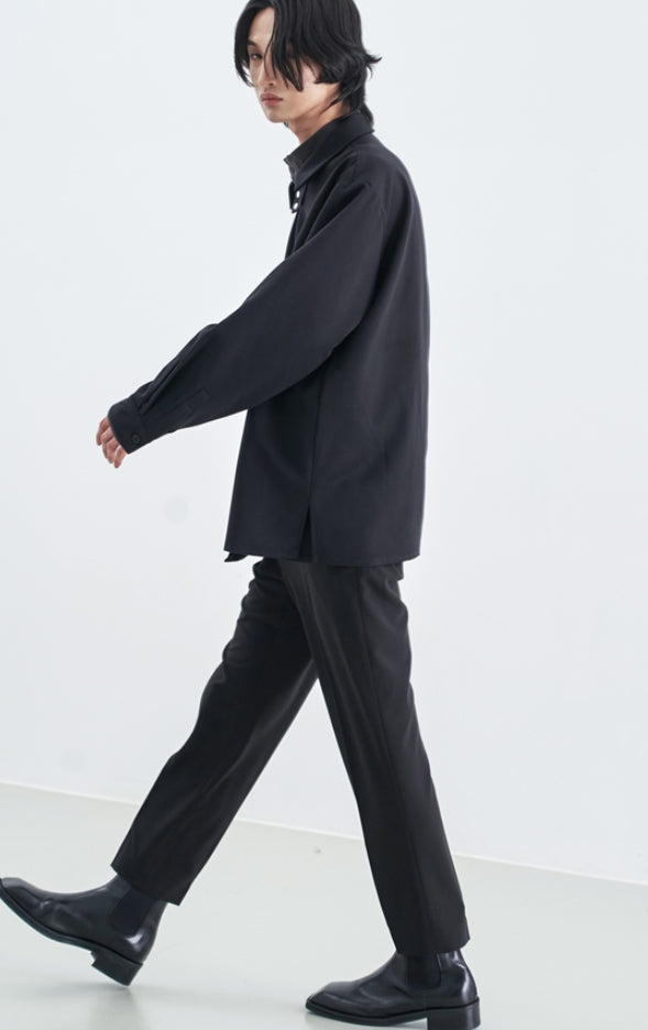 SSY(エスエスワイ) ZIPPER UP NECK BLOCK SHIRT JACKET