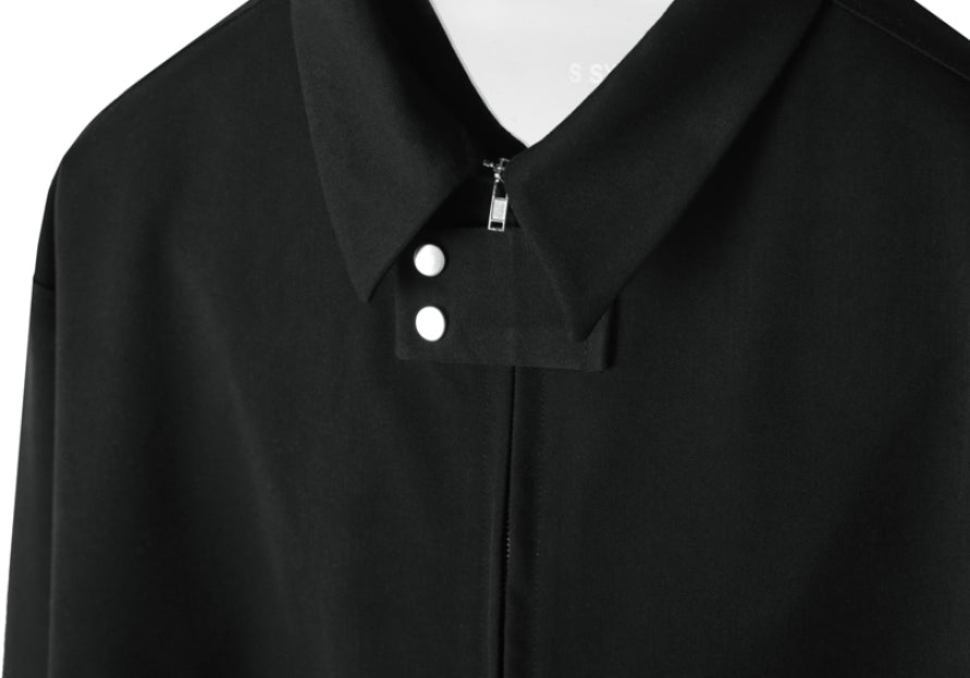 SSY(エスエスワイ) ZIPPER UP NECK BLOCK SHIRT JACKET