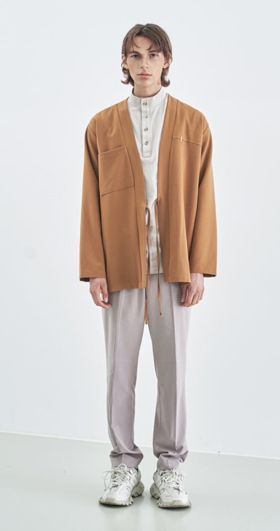 SSY(エスエスワイ)  MINIMAL BAR HANTEN SHIRT CARDIGAN BEIGE