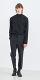 SSY(エスエスワイ) BUTTON UP HALF NECK LONG SLEEVE BLACK