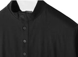SSY(エスエスワイ) BUTTON UP HALF NECK LONG SLEEVE BLACK