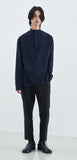 SSY(エスエスワイ) BUTTON UP HALF NECK LONG SLEEVE NEVY