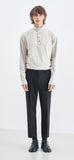 SSY(エスエスワイ) BUTTON UP HALF NECK LONG SLEEVE IVORY