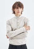 SSY(エスエスワイ) BUTTON UP HALF NECK LONG SLEEVE IVORY