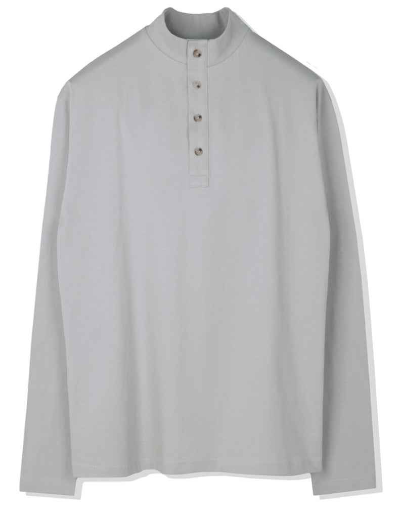 SSY(エスエスワイ) BUTTON UP HALF NECK LONG SLEEVE IVORY
