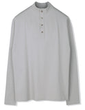 SSY(エスエスワイ) BUTTON UP HALF NECK LONG SLEEVE IVORY