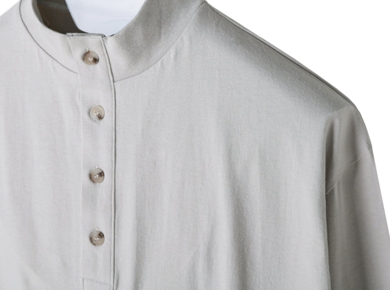 SSY(エスエスワイ) BUTTON UP HALF NECK LONG SLEEVE IVORY