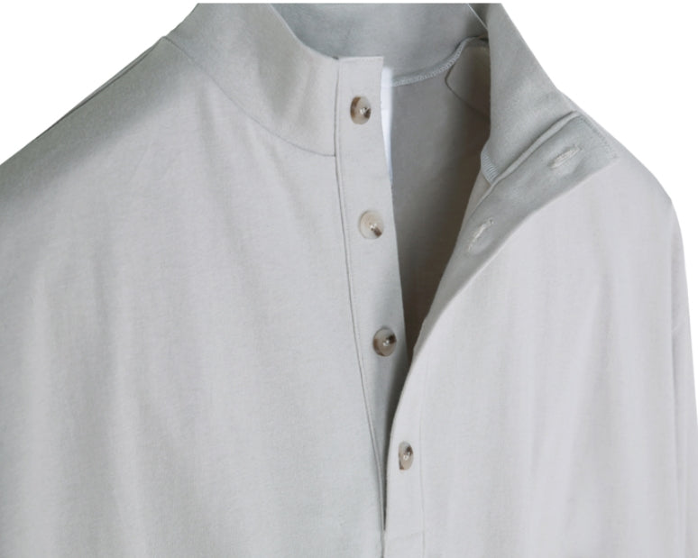 SSY(エスエスワイ) BUTTON UP HALF NECK LONG SLEEVE IVORY