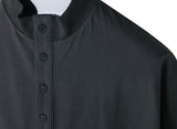 SSY(エスエスワイ) BUTTON UP HALF NECK LONG SLEEVE CHARCOAL