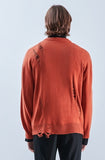 KND(ケイエンド) LOOSE FIT SOFT TOUCH DAMAGED KNIT ORANGE-K