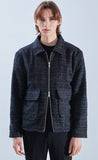 KND(ケイエンド) WOOL BLEND TWEED BLOUSON KHAKI-K