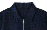 KND(ケイエンド) WOOL BLEND TWEED BLOUSON NAVY-K