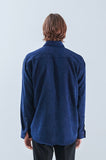 KND(ケイエンド) 2POCKET SOFT LUSTER CORDUROY SHIRT NAVY-K