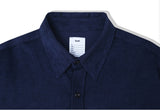 KND(ケイエンド) 2POCKET SOFT LUSTER CORDUROY SHIRT NAVY-K