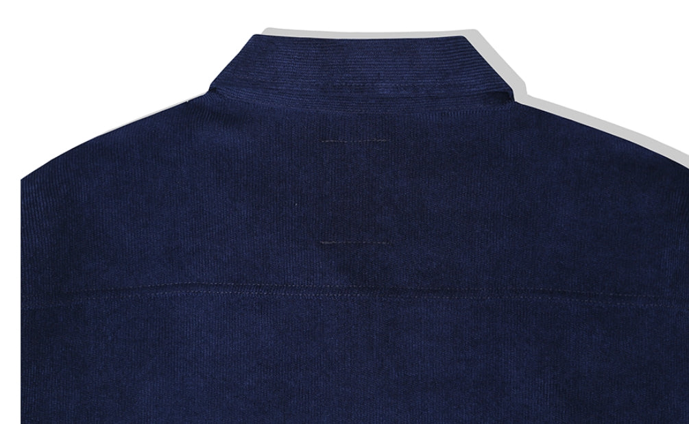 KND(ケイエンド) 2POCKET SOFT LUSTER CORDUROY SHIRT NAVY-K