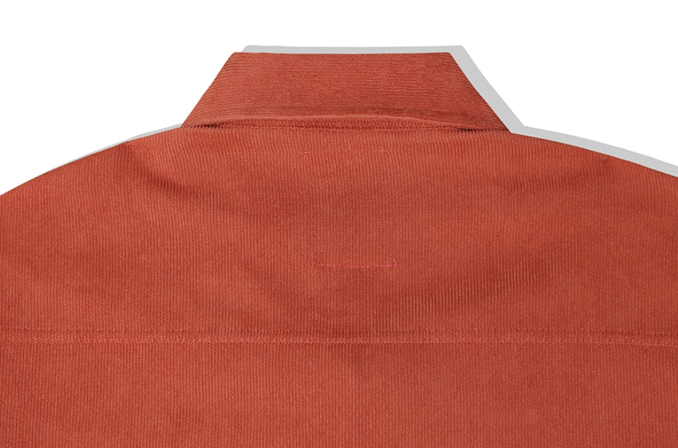 KND(ケイエンド) 2POCKET SOFT LUSTER CORDUROY SHIRT ORANGE-K