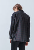 KND(ケイエンド) BLACK SOFT LUSTER CHECK SHIRT-K