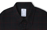KND(ケイエンド) BLACK SOFT LUSTER CHECK SHIRT-K