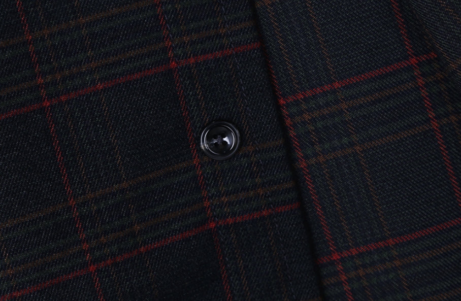 KND(ケイエンド) BLACK SOFT LUSTER CHECK SHIRT-K