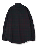 KND(ケイエンド) NAVY SOFT LUSTER TARTAN CHECK SHIRT-K