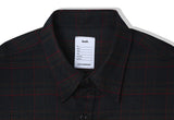 KND(ケイエンド) NAVY SOFT LUSTER TARTAN CHECK SHIRT-K