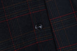KND(ケイエンド) NAVY SOFT LUSTER TARTAN CHECK SHIRT-K