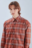 KND(ケイエンド) ORANGE SOFT LUSTER CHECK SHIRT-K