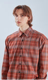 KND(ケイエンド) ORANGE SOFT LUSTER CHECK SHIRT-K