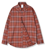 KND(ケイエンド) ORANGE SOFT LUSTER CHECK SHIRT-K