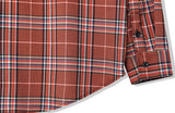 KND(ケイエンド) ORANGE SOFT LUSTER CHECK SHIRT-K