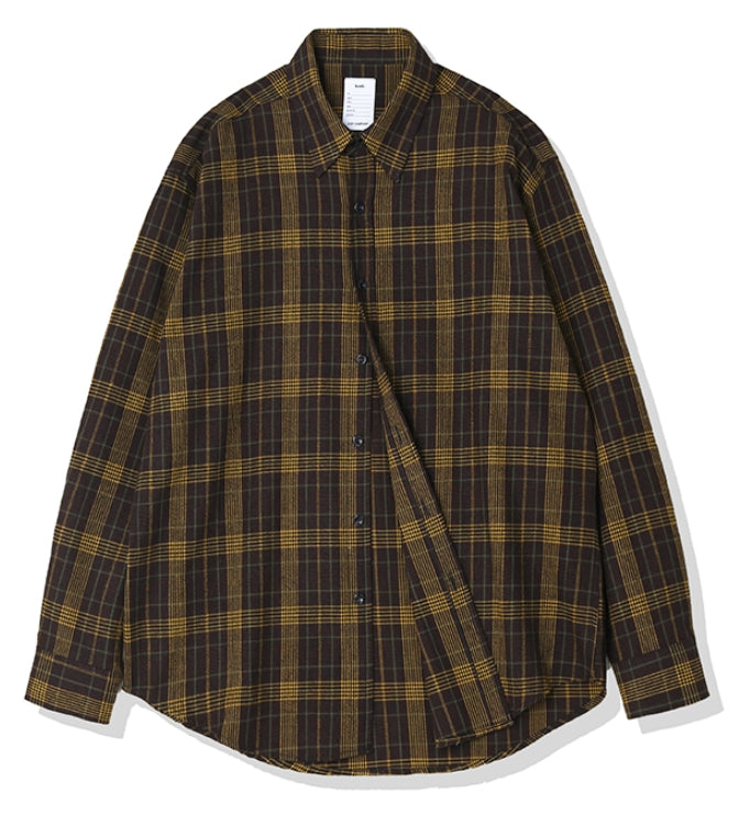 KND(ケイエンド) BROWN TARTAN CHECK SHIRT-K