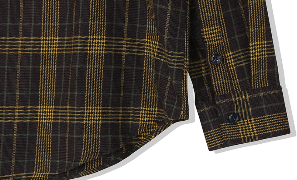 KND(ケイエンド) BROWN TARTAN CHECK SHIRT-K