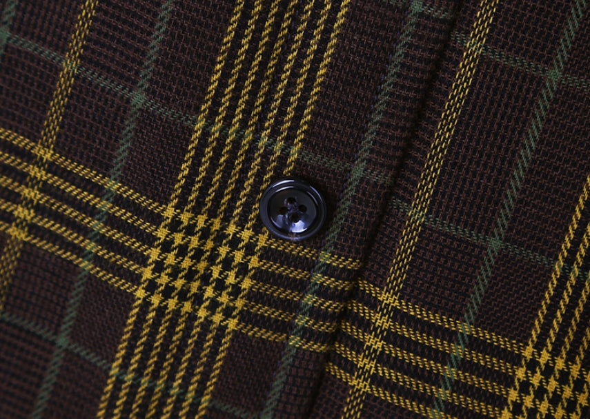 KND(ケイエンド) BROWN TARTAN CHECK SHIRT-K