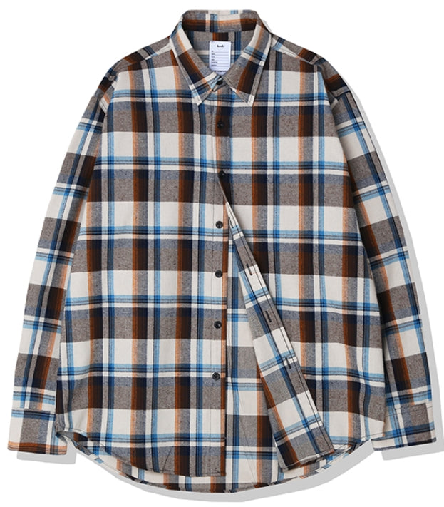 KND(ケイエンド) IVORY MULTI TARTAN CHECK SHIRT-K