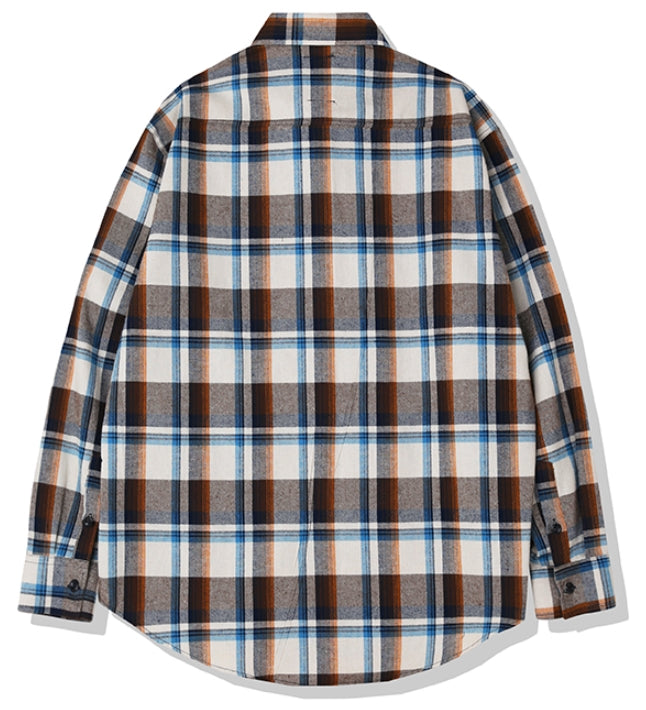 KND(ケイエンド) IVORY MULTI TARTAN CHECK SHIRT-K