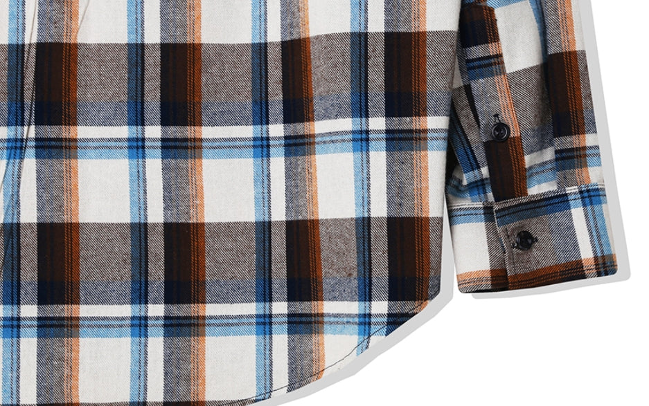 KND(ケイエンド) IVORY MULTI TARTAN CHECK SHIRT-K