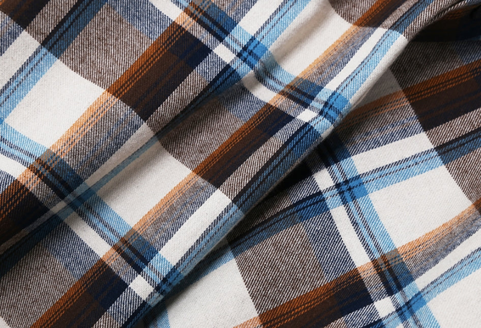 KND(ケイエンド) IVORY MULTI TARTAN CHECK SHIRT-K