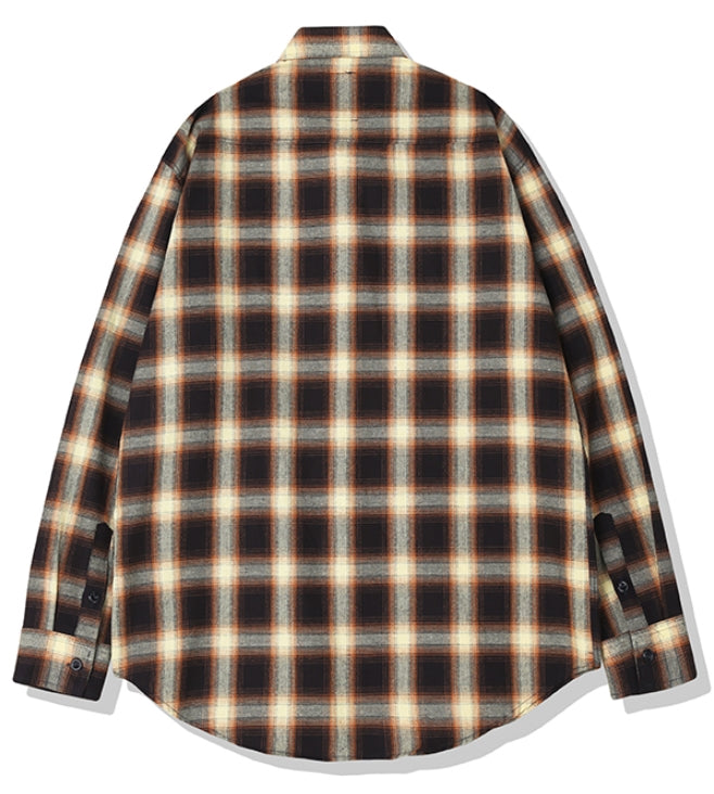 KND(ケイエンド) YELLOW OMBRE CHECK SHIRT-K