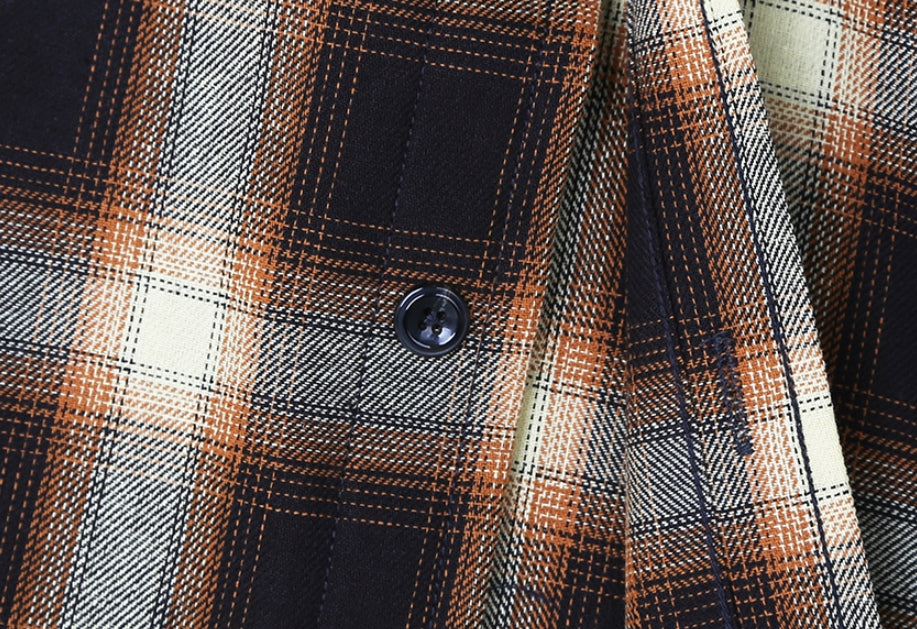 KND(ケイエンド) YELLOW OMBRE CHECK SHIRT-K