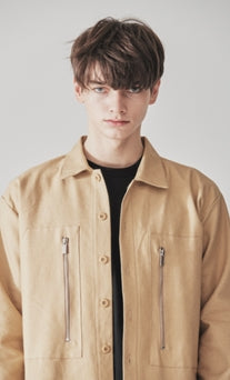 KND(ケイエンド) ZIPPER WORK SHIRTS JACKET LOOSE FIT BG