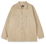 KND(ケイエンド) ZIPPER WORK SHIRTS JACKET LOOSE FIT BG